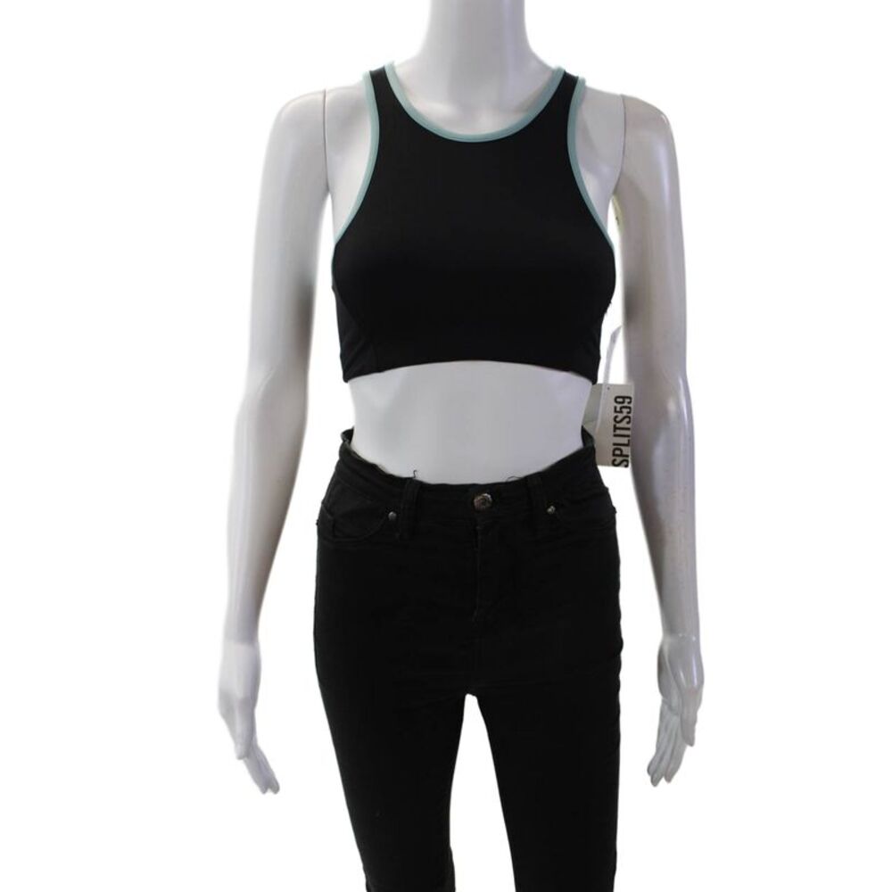Splits59 Womens Activewear Blake Rigor Racerback Sports Bra Black Size L
